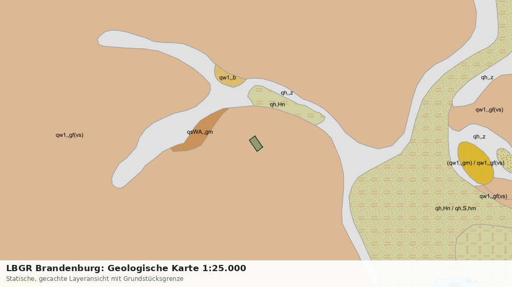 Statische Kartenansicht: LBGR Brandenburg: Geologische Karte 1:25.000