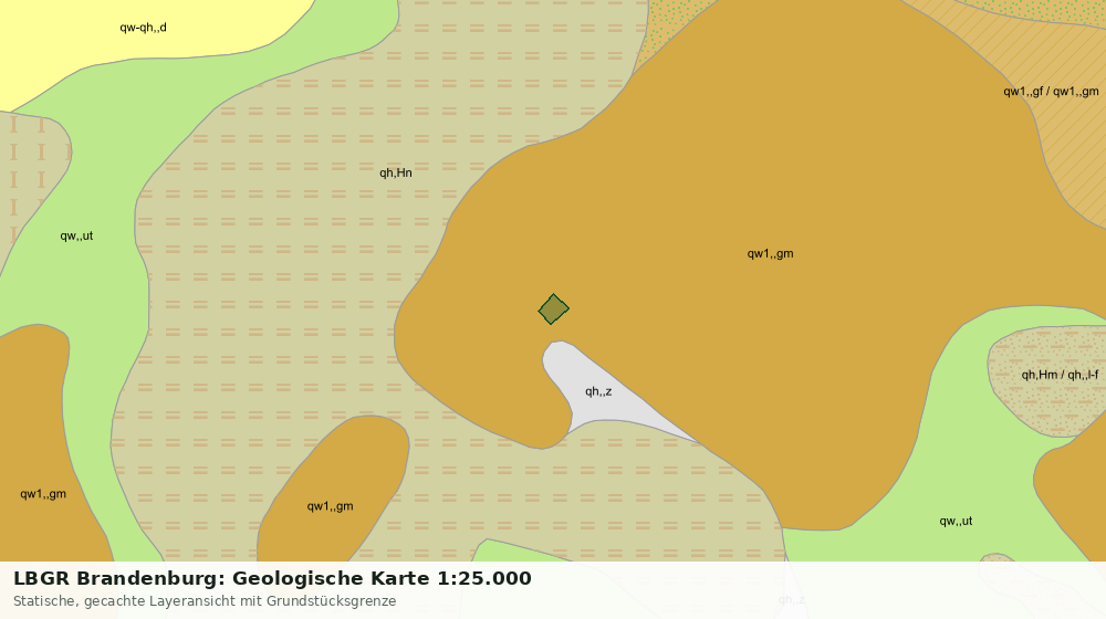 Statische Kartenansicht: LBGR Brandenburg: Geologische Karte 1:25.000