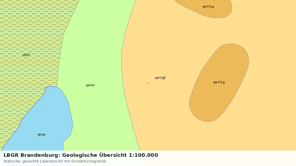 Statische Kartenansicht: LBGR Brandenburg: Geologische Übersicht 1:100.000