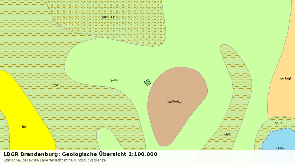 Statische Kartenansicht: LBGR Brandenburg: Geologische Übersicht 1:100.000