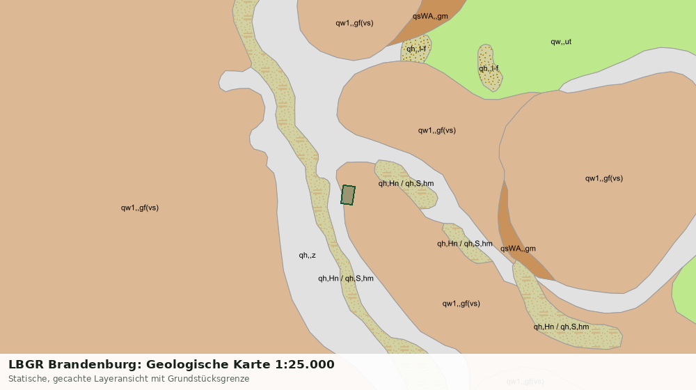 Statische Kartenansicht: LBGR Brandenburg: Geologische Karte 1:25.000