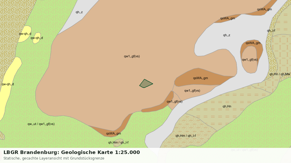 Statische Kartenansicht: LBGR Brandenburg: Geologische Karte 1:25.000