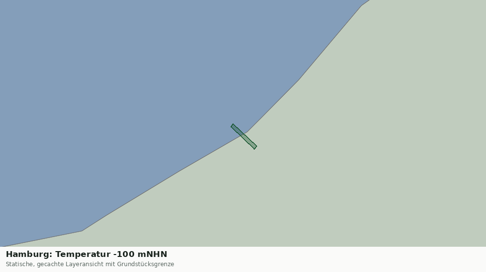 Statische Kartenansicht: Hamburg: Temperatur -100 mNHN