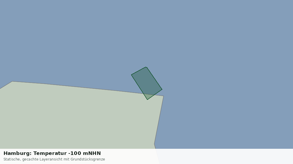 Statische Kartenansicht: Hamburg: Temperatur -100 mNHN