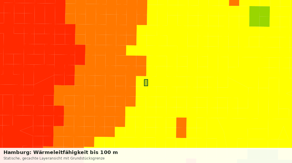 Statische Kartenansicht: Hamburg: Wärmeleitfähigkeit bis 100 m