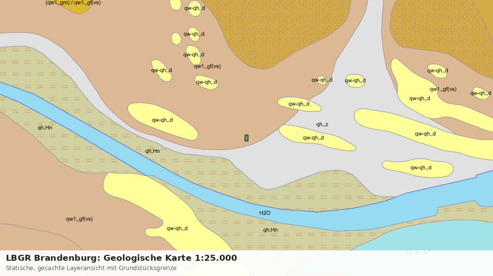 Statische Kartenansicht: LBGR Brandenburg: Geologische Karte 1:25.000