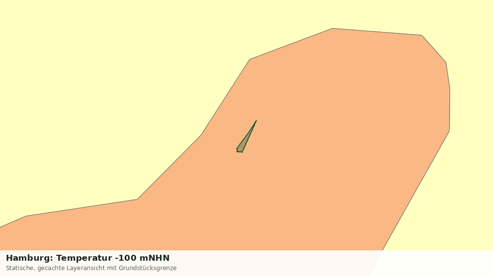 Statische Kartenansicht: Hamburg: Temperatur -100 mNHN