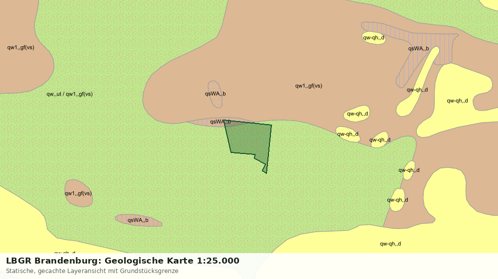 Statische Kartenansicht: LBGR Brandenburg: Geologische Karte 1:25.000