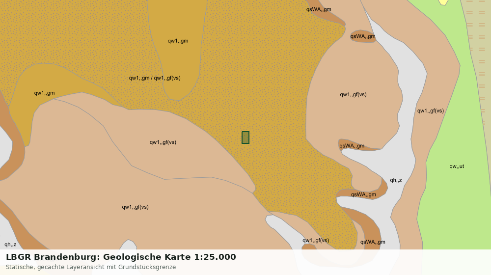 Statische Kartenansicht: LBGR Brandenburg: Geologische Karte 1:25.000