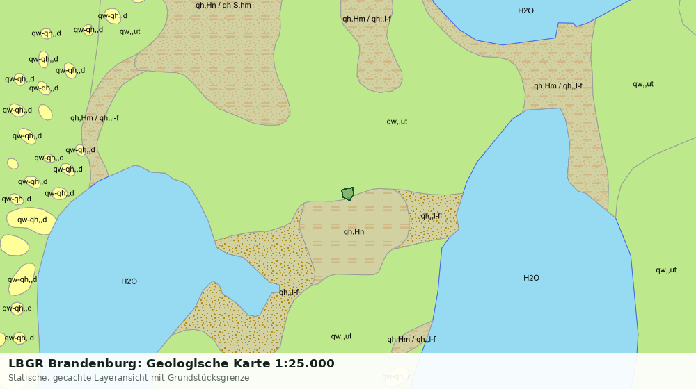 Statische Kartenansicht: LBGR Brandenburg: Geologische Karte 1:25.000