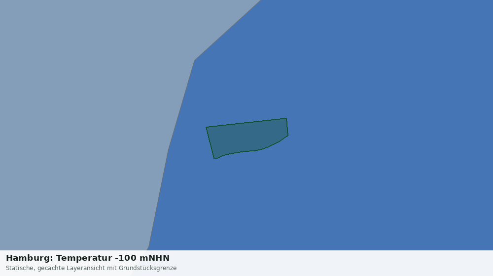 Statische Kartenansicht: Hamburg: Temperatur -100 mNHN