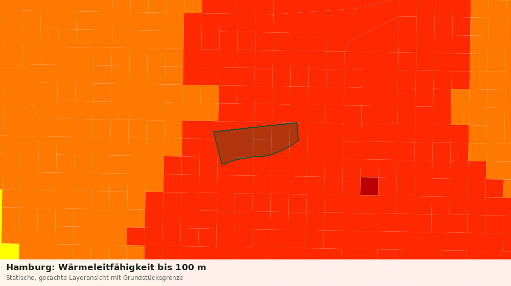 Statische Kartenansicht: Hamburg: Wärmeleitfähigkeit bis 100 m