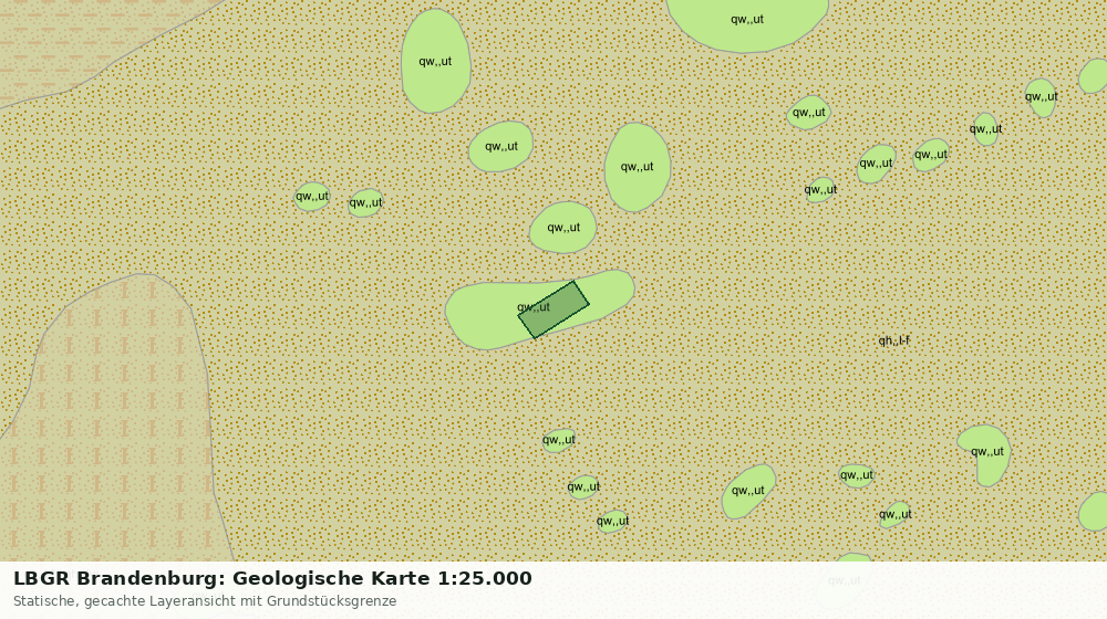 Statische Kartenansicht: LBGR Brandenburg: Geologische Karte 1:25.000