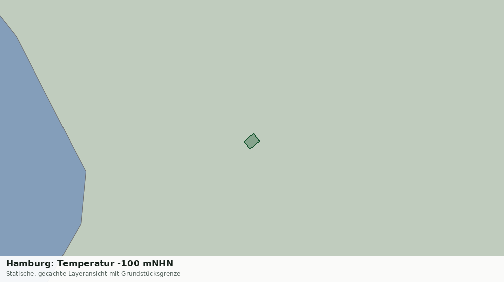 Statische Kartenansicht: Hamburg: Temperatur -100 mNHN