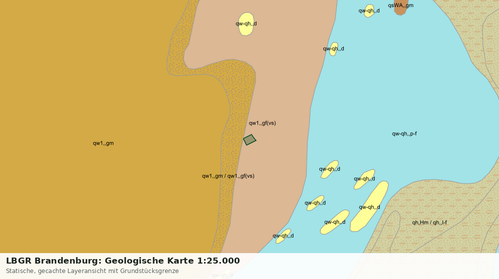 Statische Kartenansicht: LBGR Brandenburg: Geologische Karte 1:25.000