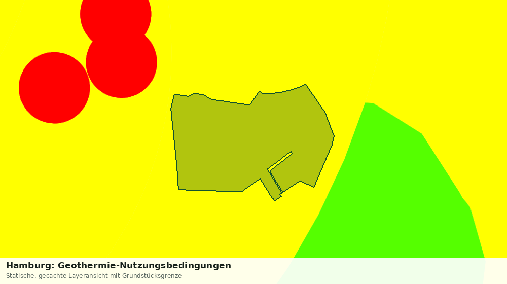 Statische Kartenansicht: Hamburg: Geothermie-Nutzungsbedingungen