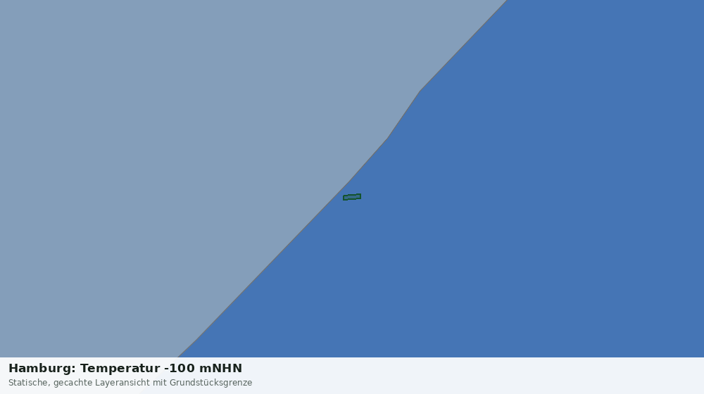 Statische Kartenansicht: Hamburg: Temperatur -100 mNHN