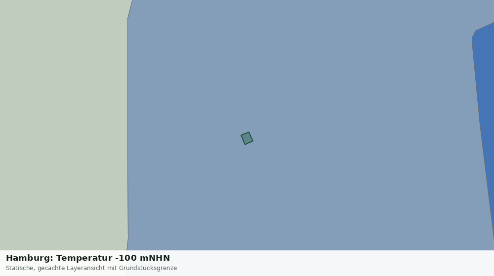 Statische Kartenansicht: Hamburg: Temperatur -100 mNHN