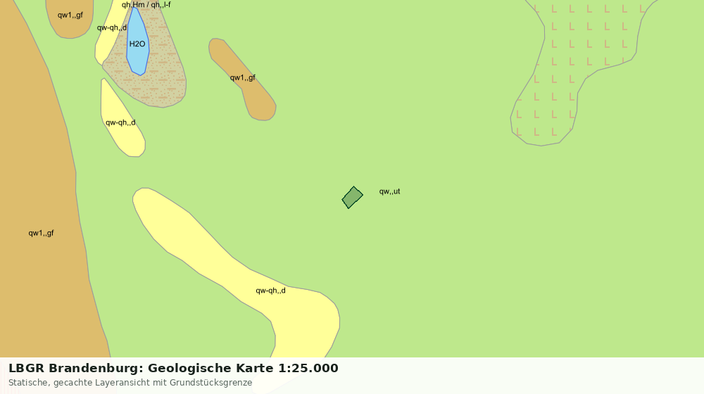 Statische Kartenansicht: LBGR Brandenburg: Geologische Karte 1:25.000