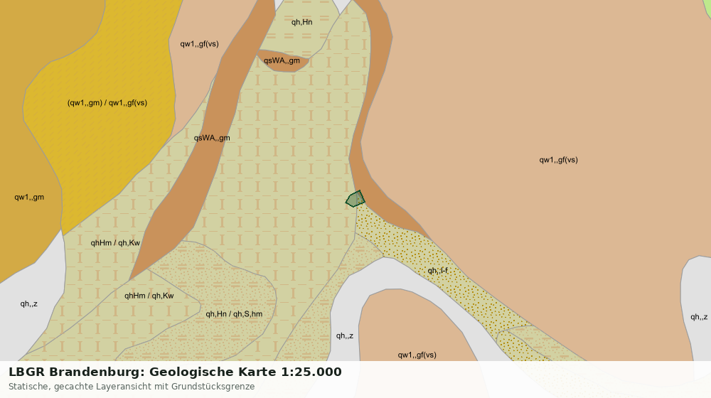 Statische Kartenansicht: LBGR Brandenburg: Geologische Karte 1:25.000