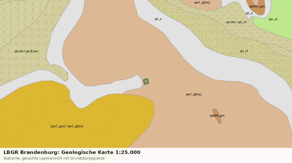 Statische Kartenansicht: LBGR Brandenburg: Geologische Karte 1:25.000
