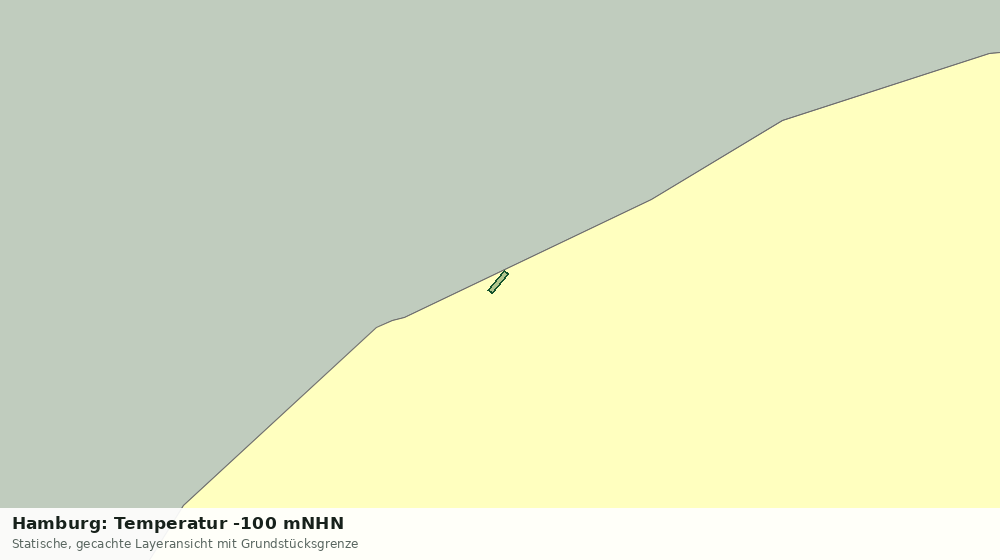 Statische Kartenansicht: Hamburg: Temperatur -100 mNHN