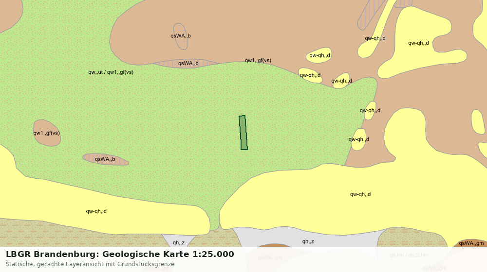 Statische Kartenansicht: LBGR Brandenburg: Geologische Karte 1:25.000