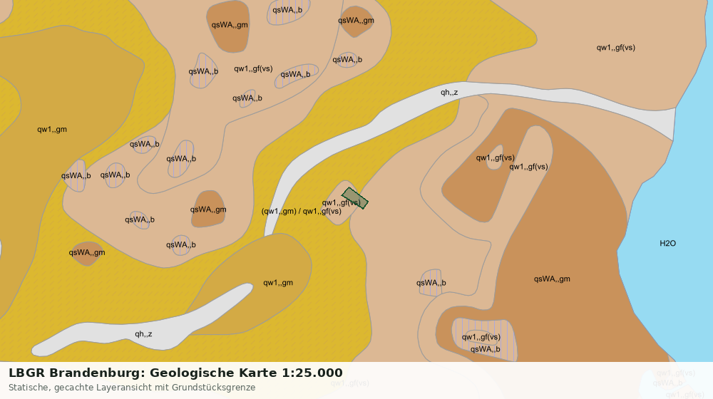 Statische Kartenansicht: LBGR Brandenburg: Geologische Karte 1:25.000
