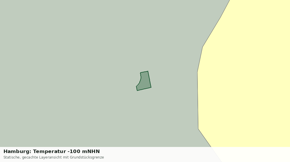 Statische Kartenansicht: Hamburg: Temperatur -100 mNHN