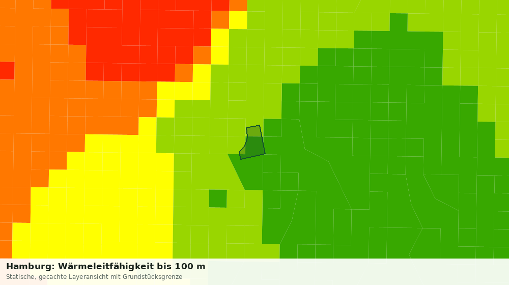 Statische Kartenansicht: Hamburg: Wärmeleitfähigkeit bis 100 m
