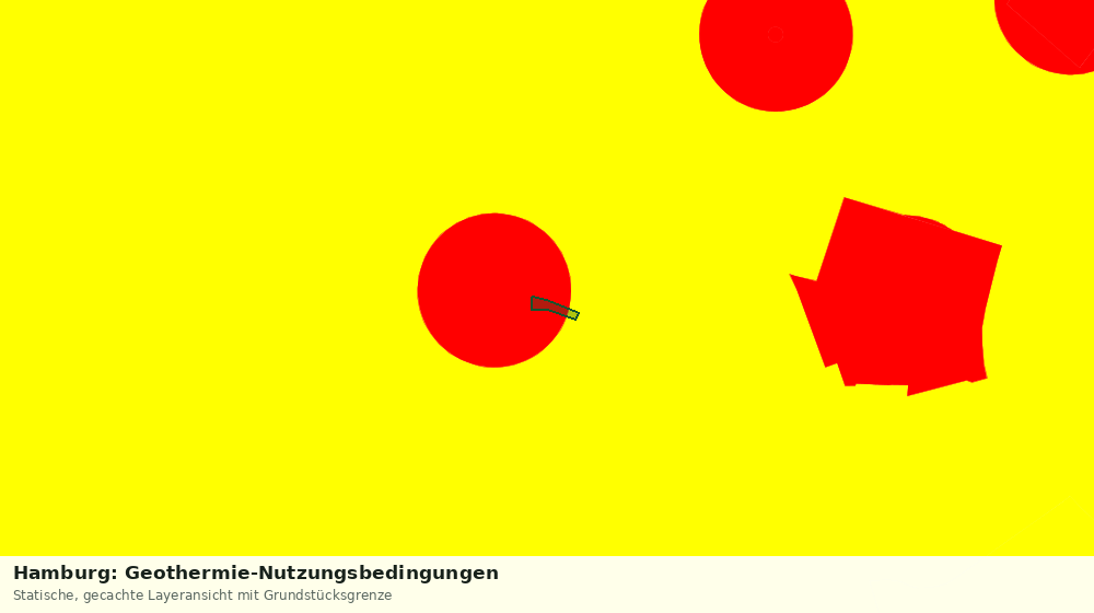 Statische Kartenansicht: Hamburg: Geothermie-Nutzungsbedingungen
