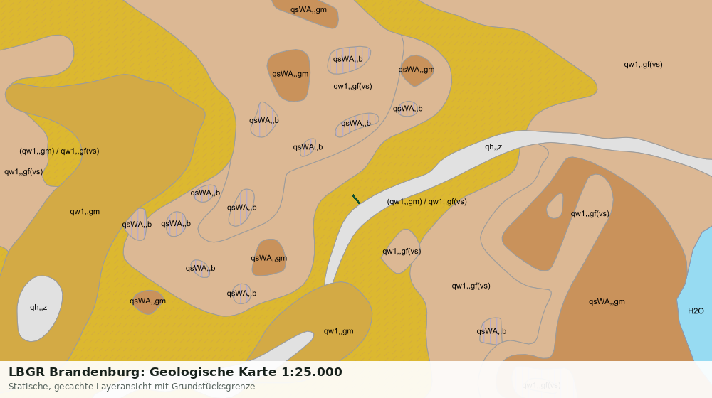 Statische Kartenansicht: LBGR Brandenburg: Geologische Karte 1:25.000