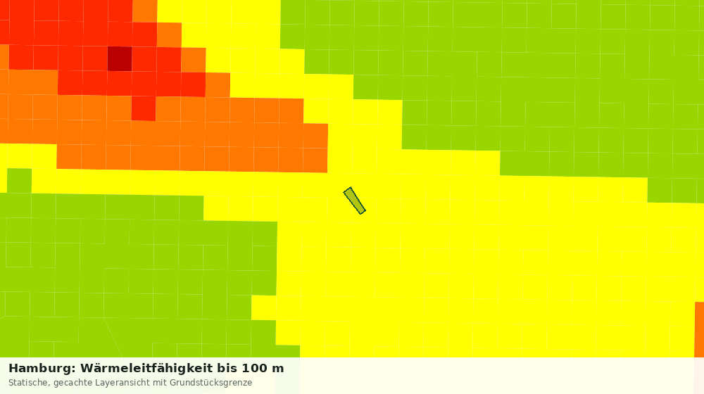Statische Kartenansicht: Hamburg: Wärmeleitfähigkeit bis 100 m
