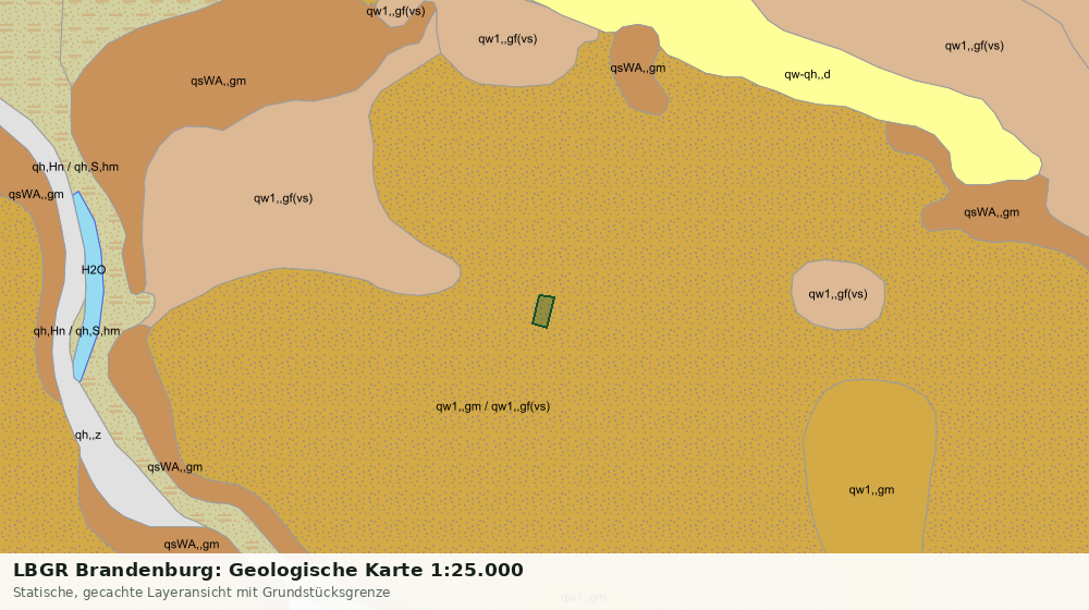 Statische Kartenansicht: LBGR Brandenburg: Geologische Karte 1:25.000