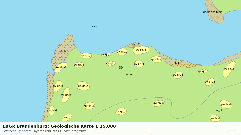 Statische Kartenansicht: LBGR Brandenburg: Geologische Karte 1:25.000
