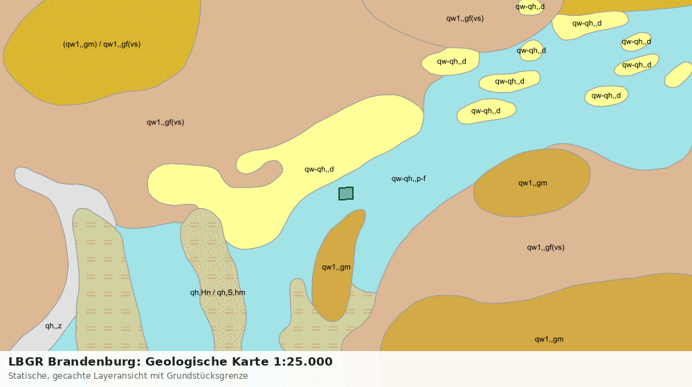 Statische Kartenansicht: LBGR Brandenburg: Geologische Karte 1:25.000