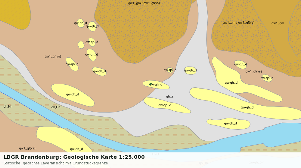 Statische Kartenansicht: LBGR Brandenburg: Geologische Karte 1:25.000