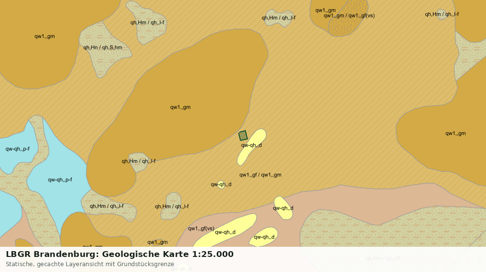 Statische Kartenansicht: LBGR Brandenburg: Geologische Karte 1:25.000