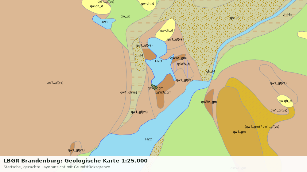 Statische Kartenansicht: LBGR Brandenburg: Geologische Karte 1:25.000