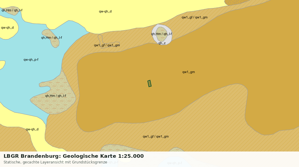 Statische Kartenansicht: LBGR Brandenburg: Geologische Karte 1:25.000