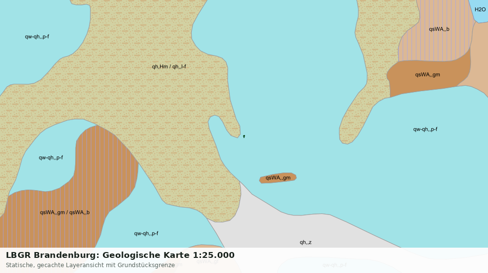 Statische Kartenansicht: LBGR Brandenburg: Geologische Karte 1:25.000