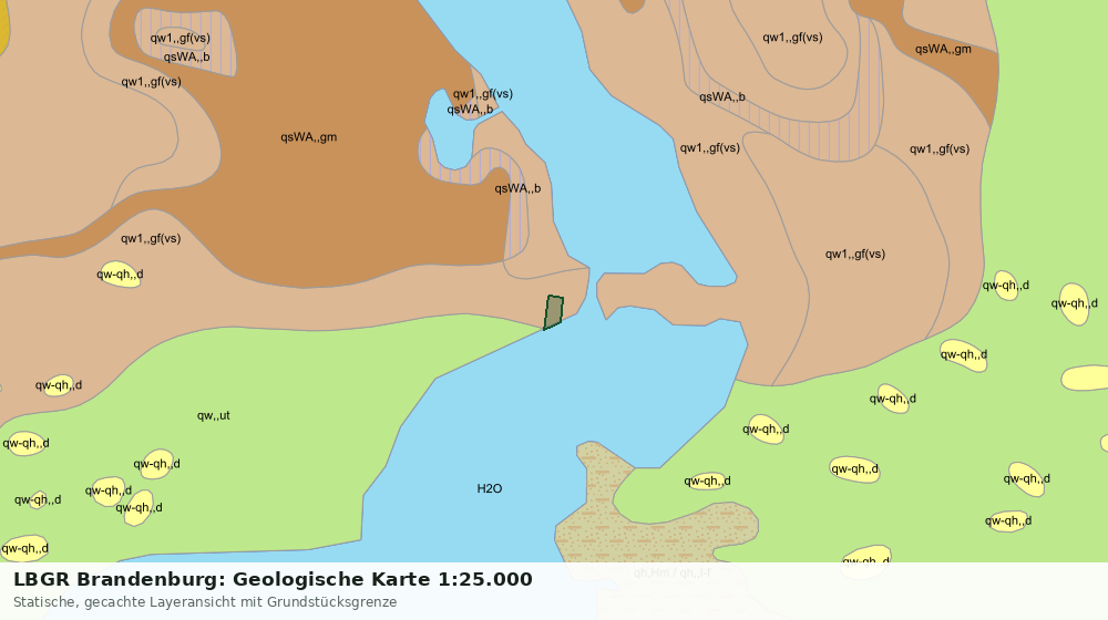 Statische Kartenansicht: LBGR Brandenburg: Geologische Karte 1:25.000