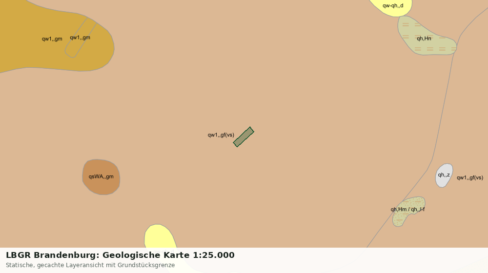 Statische Kartenansicht: LBGR Brandenburg: Geologische Karte 1:25.000