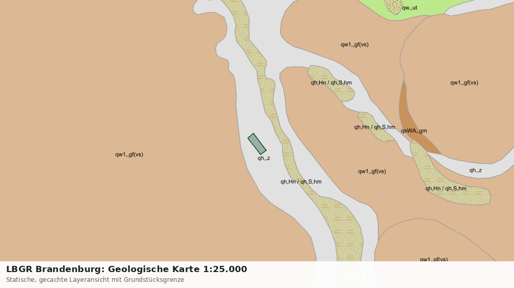 Statische Kartenansicht: LBGR Brandenburg: Geologische Karte 1:25.000