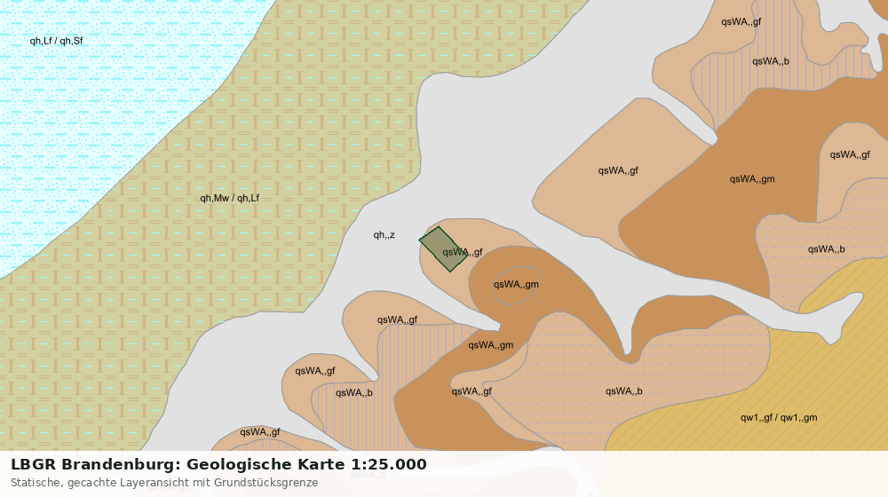 Statische Kartenansicht: LBGR Brandenburg: Geologische Karte 1:25.000