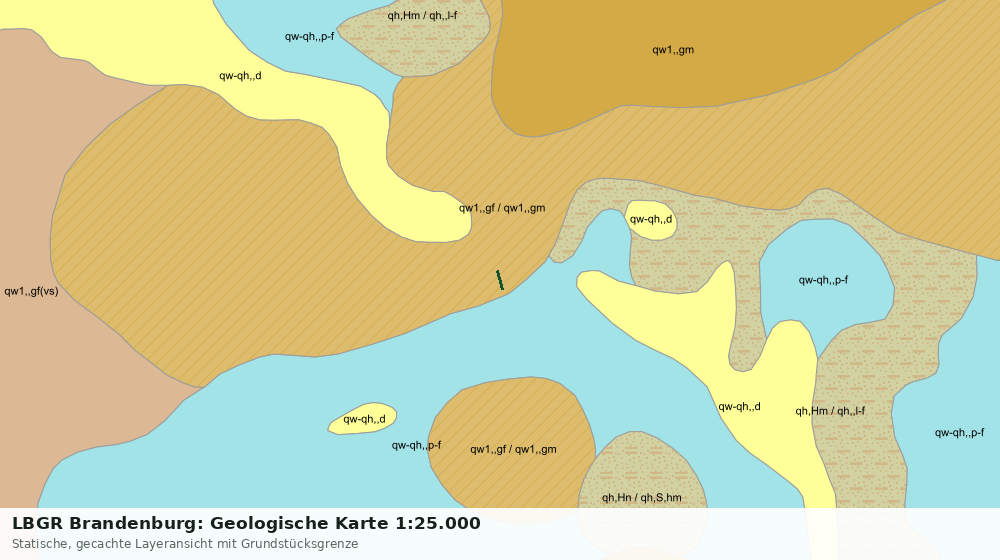Statische Kartenansicht: LBGR Brandenburg: Geologische Karte 1:25.000