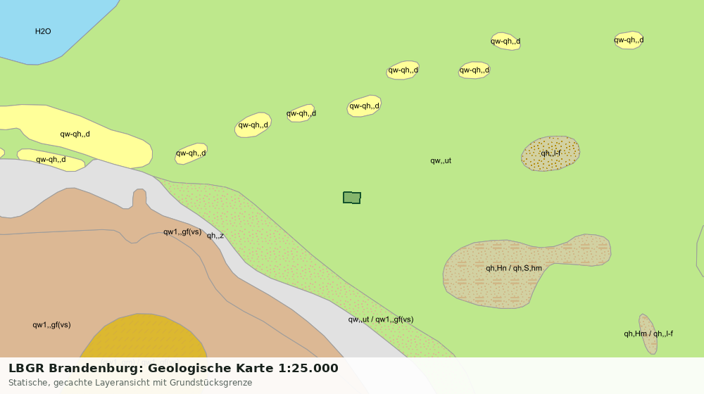 Statische Kartenansicht: LBGR Brandenburg: Geologische Karte 1:25.000