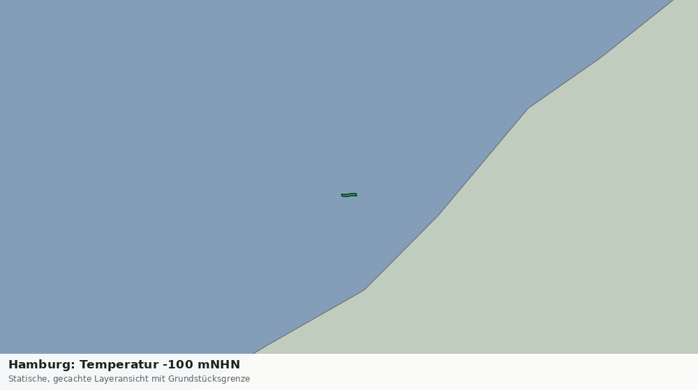 Statische Kartenansicht: Hamburg: Temperatur -100 mNHN