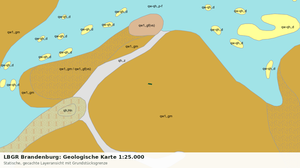 Statische Kartenansicht: LBGR Brandenburg: Geologische Karte 1:25.000