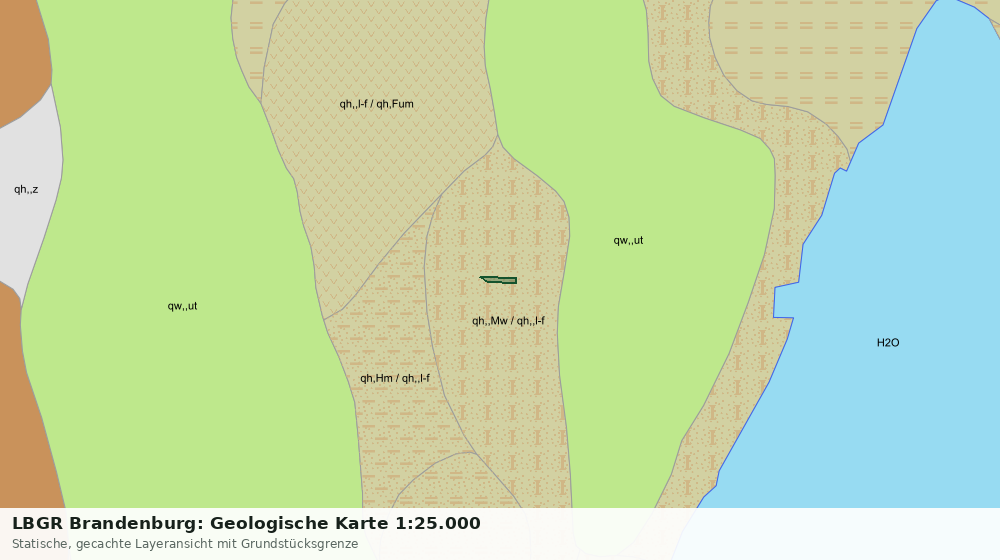 Statische Kartenansicht: LBGR Brandenburg: Geologische Karte 1:25.000